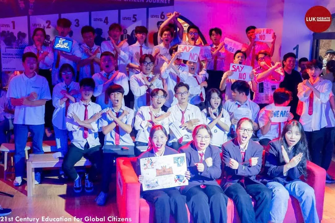 Debate team celebrating